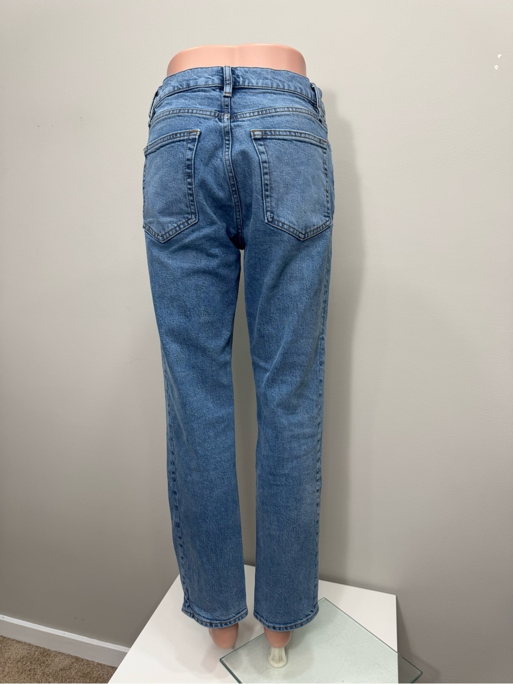 FRAME Le Borrowed Ricochet Straight Crop Jeans Light Wash Size 27